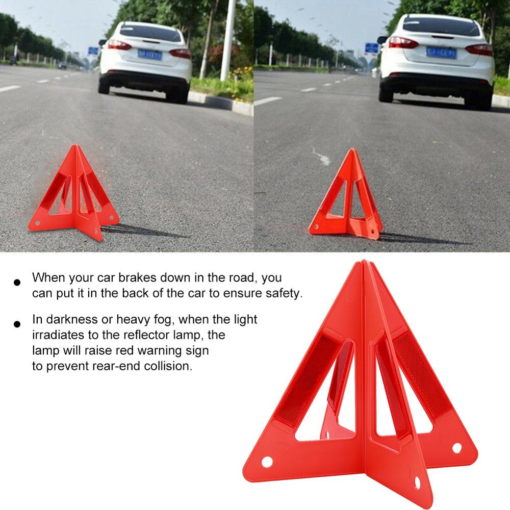 1 Set Portable Car Emergency Breakdown Triangle Sign Reflective Warning Safety Road Stop Sign Breakdown Warning Sign
