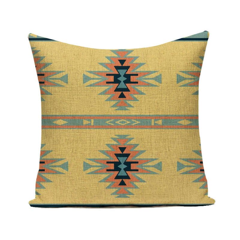 Sierkussen Gevallen Bohemian Aztec Geometrische Patroon Kussenhoes 45Cm X 45Cm Thuis Woonkamer Decoratie Linnen/katoen Kussensloop