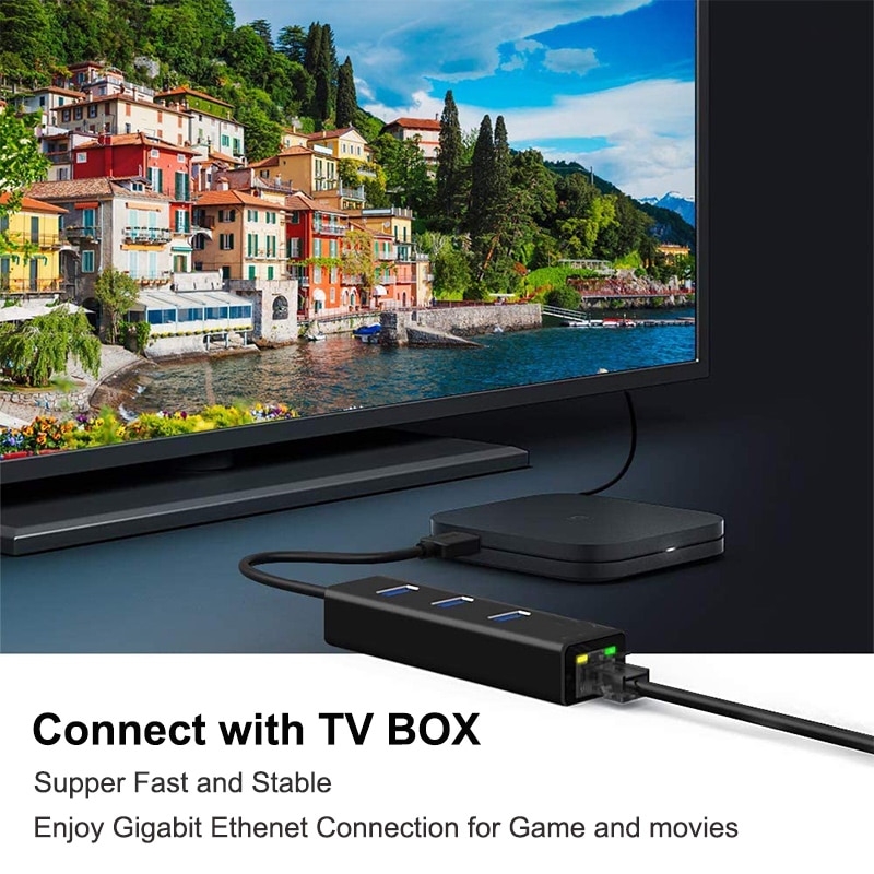 Usb  c 3.0 hub  rj45 ethernet adapter 1000 mbps netwerk voor macbook pro air computer pc laptop tv box accessoires type c splitter