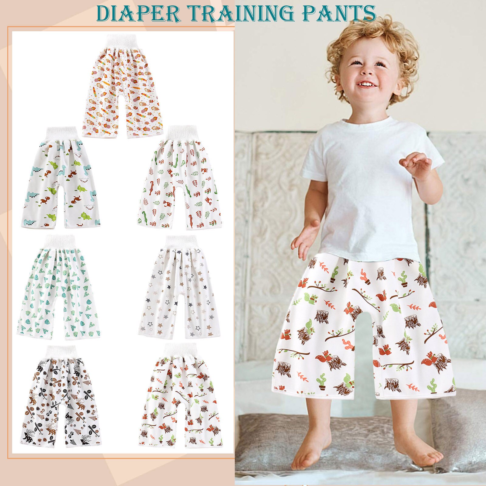 Waterdichte Baby Luier Rok Jongens Meisjes Training Broek Doek Luiers Slipje Kids Nappy Shorts Slapen Bed Potje Trainining