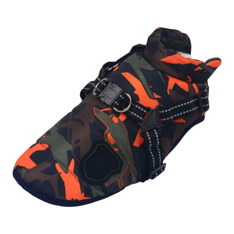 Pet Dog Cotton Material Vest Windproof Fabric Simple Adjustable Beautiful Clothes Autumn and Winter: O / L