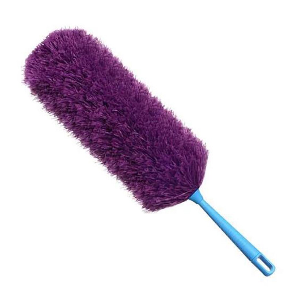 Plumeros-limpiador de polvo telescópico, cepillo de limpieza de microfibra, extraíble y lavable: Morado