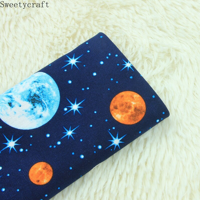 110 x 45cm dikke katoenen linnen stof per meter sterrenhemel print tela algodon handgemaakt naaien patchwork materiaal accessoires doek