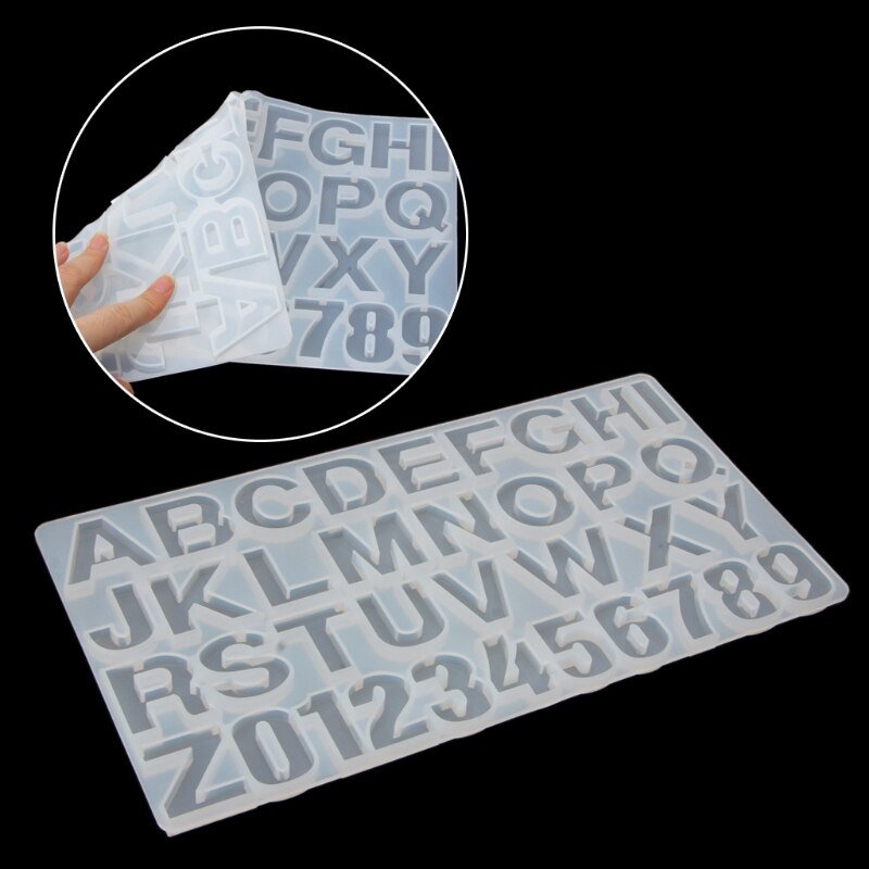36PCS Handmade Jewelry Making Tool Alphabet Letters Numbers DIY Silicone Mould