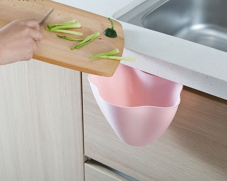 1PC Kitchen Cabinet Door Hanging Trash Garbage Bin Can Rubbish Container Waste Bins OK 0385