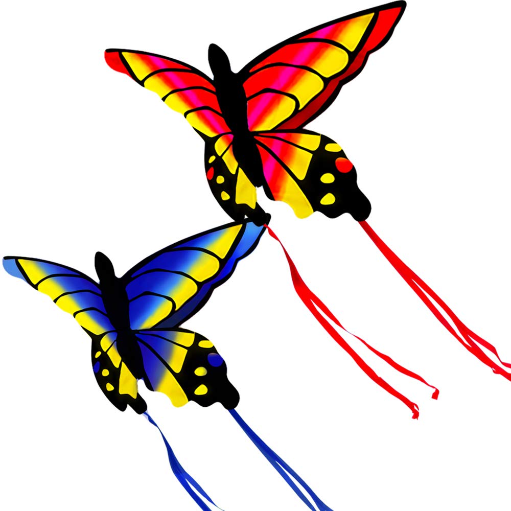 Verbazingwekkende Kleurrijke Vlinder Kite Voor Kinderen En Volwassenen Grote Flyer Met String En Handvat