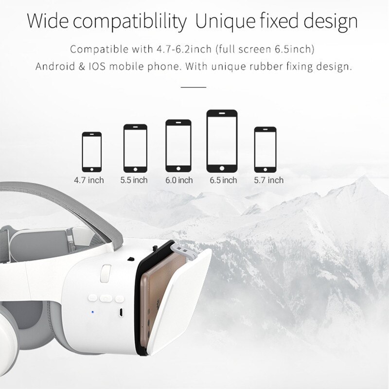 Bobovr Z6 mise à niveau Casque Casque 3D VR lunettes Casque de réalité virtuelle Bluetooth écouteur pour Smartphone Google carton