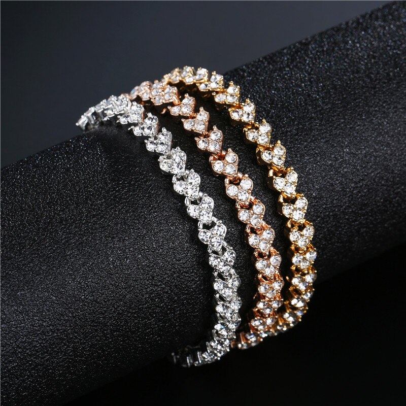 Modyle breloque AAA + rond zircon cubique Tennis Bracelet pour femme Pulseira classique mariage bijoux dame Bracelet