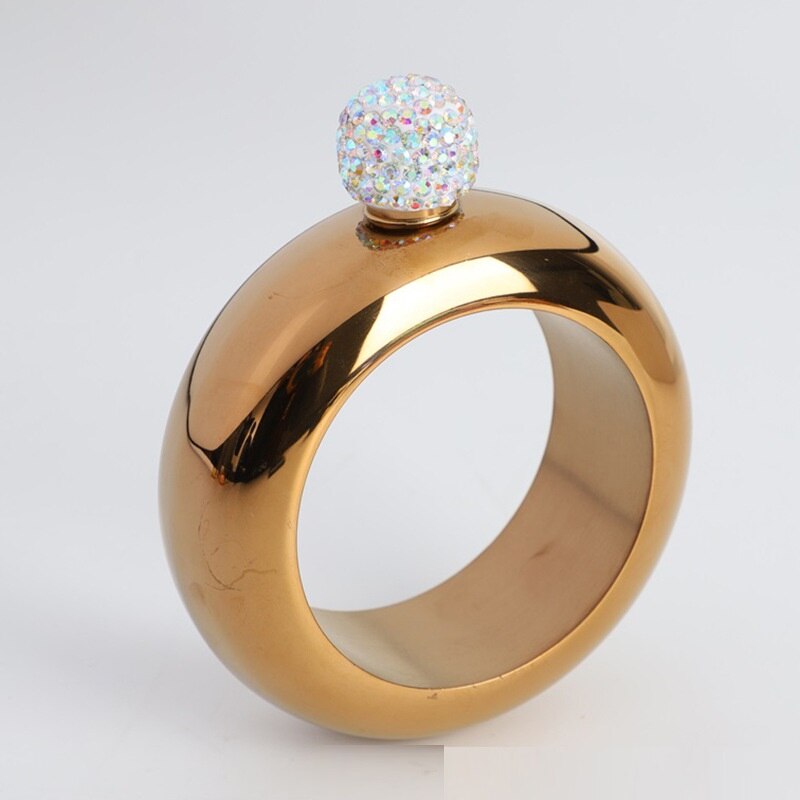 3.5oz armbanden heupfles roestvrij staal alcohol whisky wodka heupfles fles drinkgerei: Brons 1