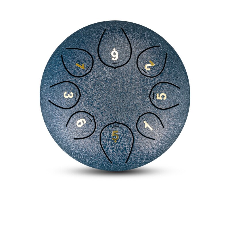 6 Inch Steel Tongue Drum 8 Tune Hand Pan Drum Tank Drum Kits With Drumsticks Finger Cots Carrying Bag Percussion Instruments: Deep Blue