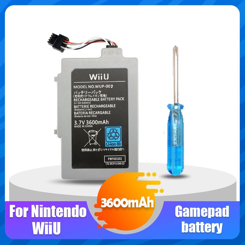 3,7 V 3600mAh Lithium Li-Ion Akku für Nintendo Wii U Wii-U Wiiu Controller Joystick Gamepad batterie