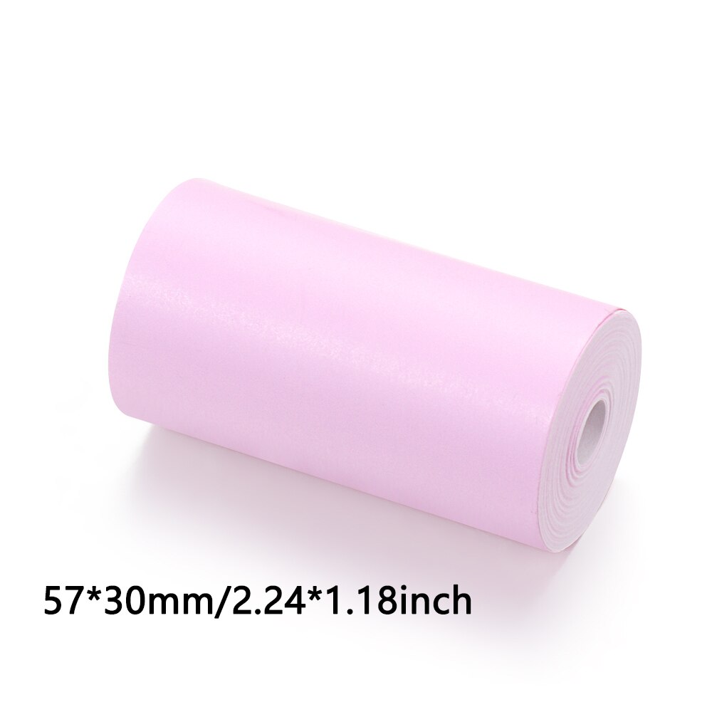 1 Roll Colorful Printer Sticker Non-adhesive Thermal Paper Direct Thermal Paper P1/P2 57*30mm For PAPERANG/ PeriPage Printer