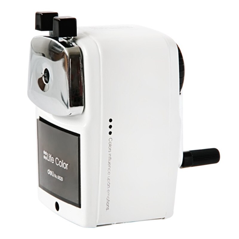 Afiladores de lápiz mecánicos de manivela de mano, herramienta de sacapuntas de estudiante con carcasa de Metal, máquina de lápiz mecánico de mano, novedad