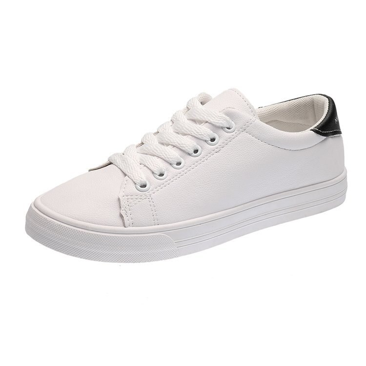 Autumn Woman Shoes Woman PU Leather Shoes Ladies Breathable Cute Heart Flats Casual Shoes White Sneakers