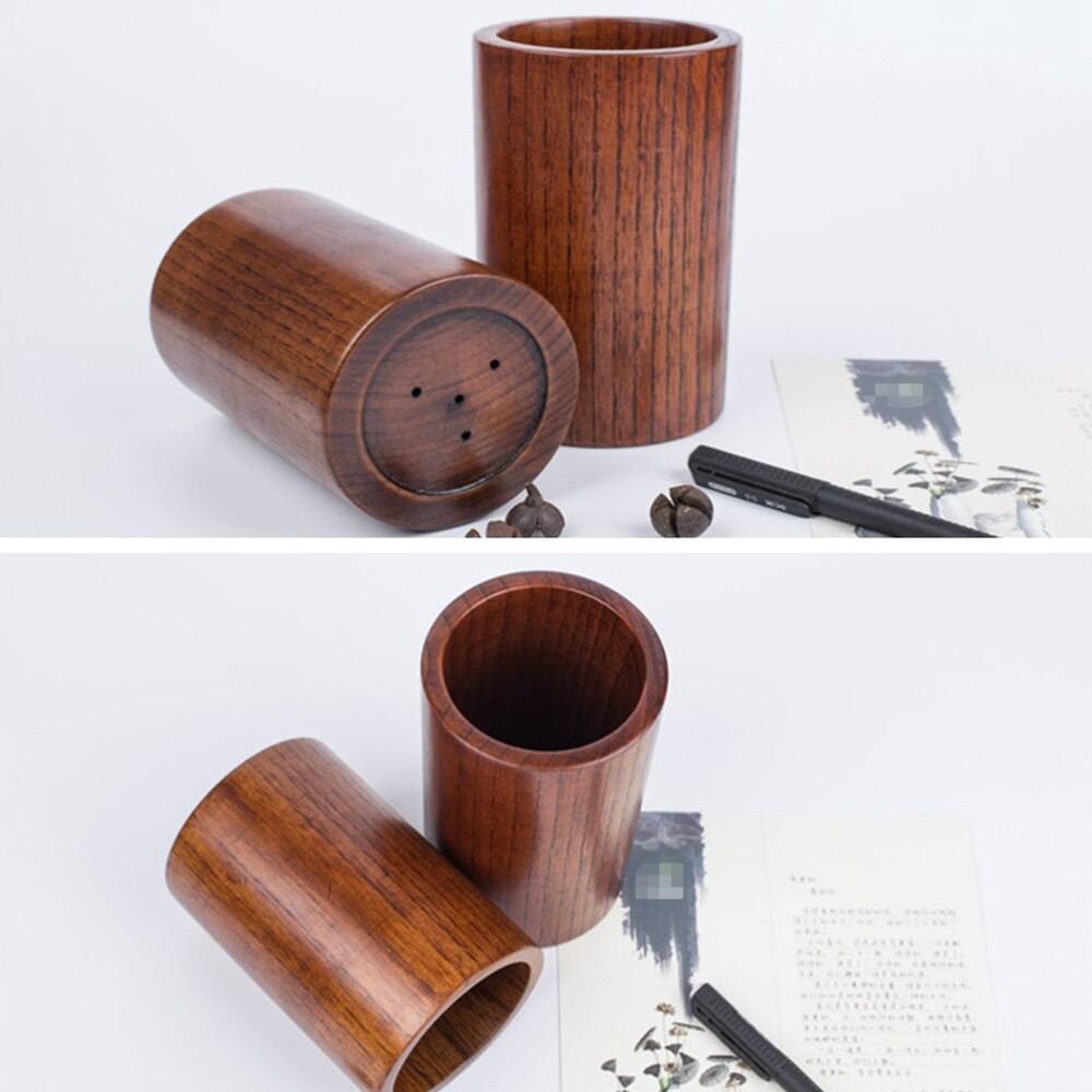 Eco-vriendelijke Houten Gebruiksvoorwerp Houder Ronde Eetstokjes Organizer Caddy Voor Keuken Spatel Tang Bestek Vork Lepel