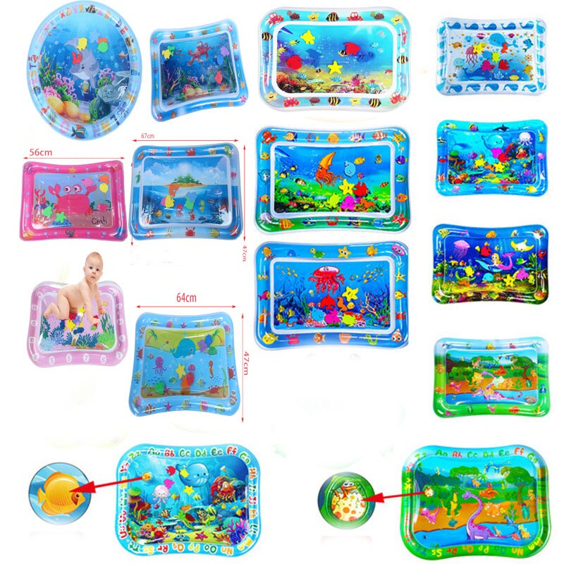Baby Wasser matt klopfen Pad sprühen Aufblasbare Verschiedene aufbringen Wasser Kissen Marine Leben matt Eis Wasser Zubehör Spielen matt Schwimmbad