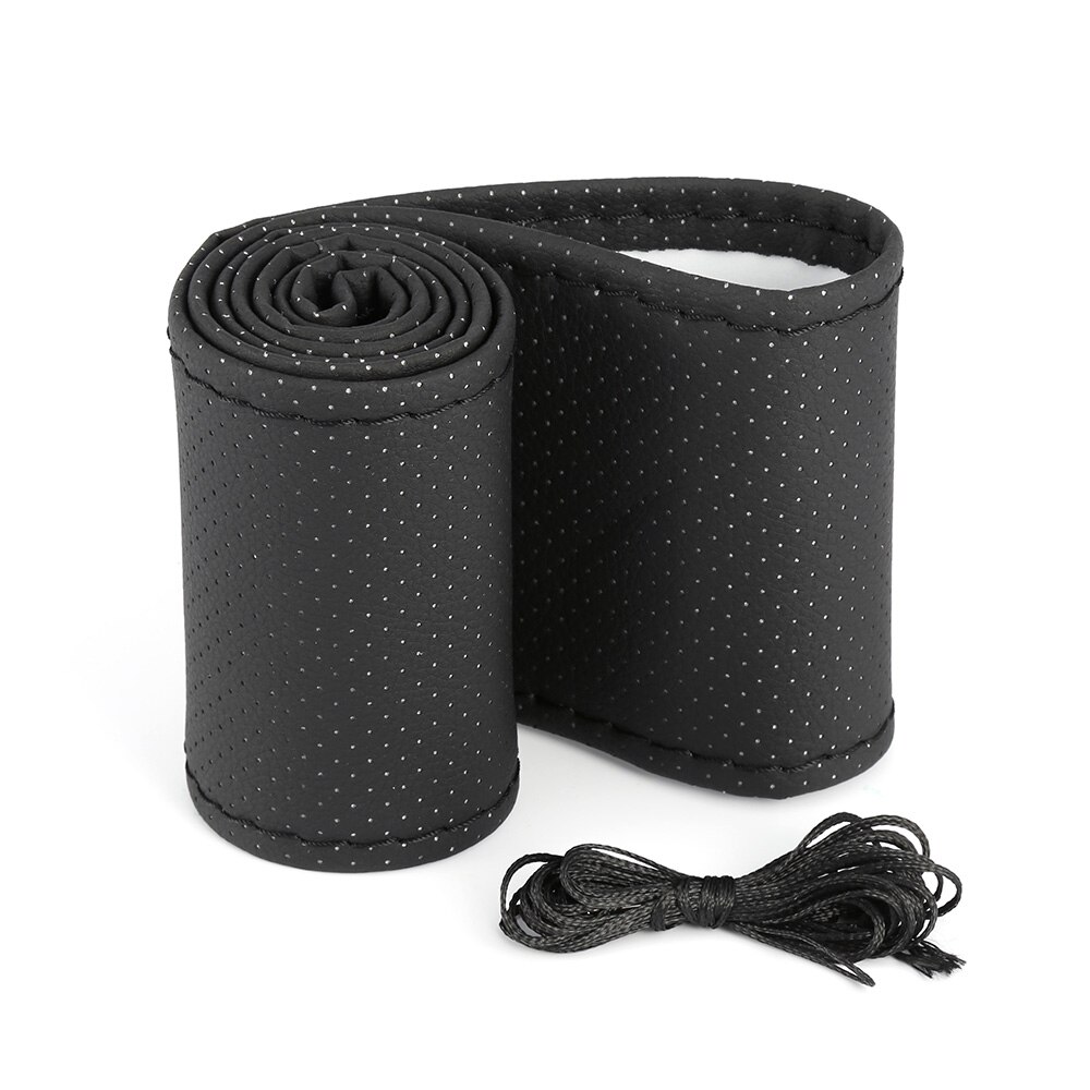 Coprivolante in pelle fai-da-te decorazione per camion per auto volanti e mozzi per volante con accessori per auto con fa e filo