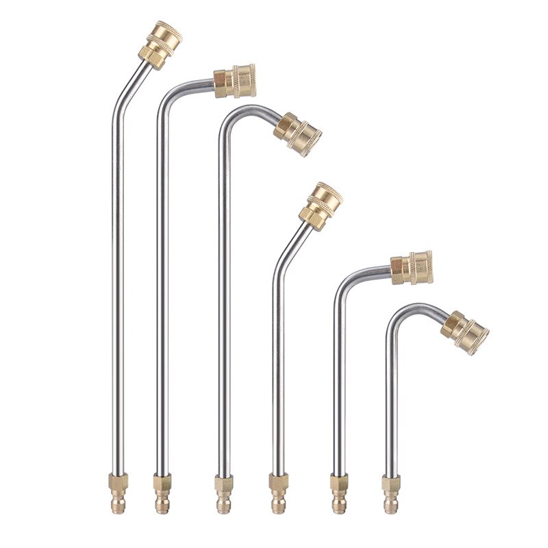 Pressure Washer Extension Wand With 1/4" Quick Connector Lance Spear With Curved Head Rod