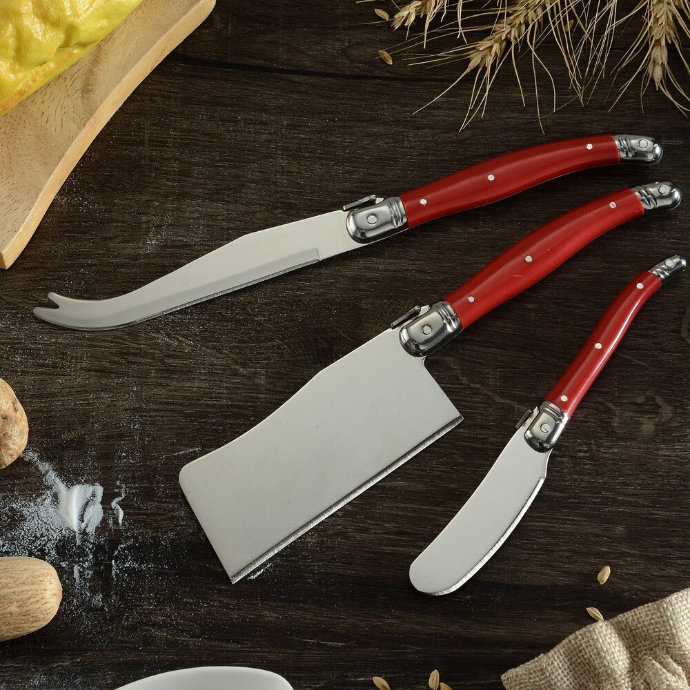 XYj 3 stks/set Kaas Mes Set Kit Sandwich Strooier Boter Mes Set Roestvrij Staal Met ABS Handvat Kaasschaaf keuken gereedschap