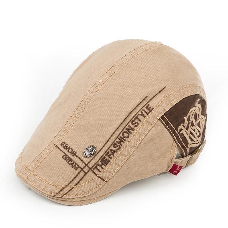 Fajne beret pary czapki nowa wiosna 2021 klasyczny czapka garnizonowa damska dopasowywalna klamra Streetwear kapelusz dla obu płci moda przyczynowy czapka mężczyzna: khaki