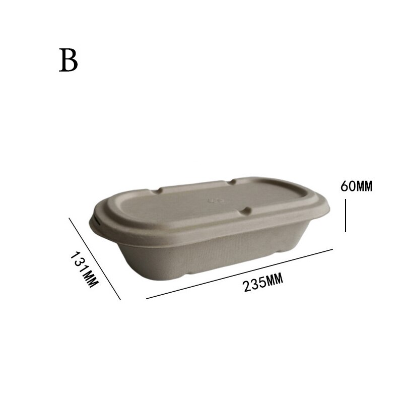 10pcs Disposable Lunch Box Eco-Friendly Lunch Box Food Container Vegetable Salad Takeaway Packing Box Microwave Lunch Boxes: B