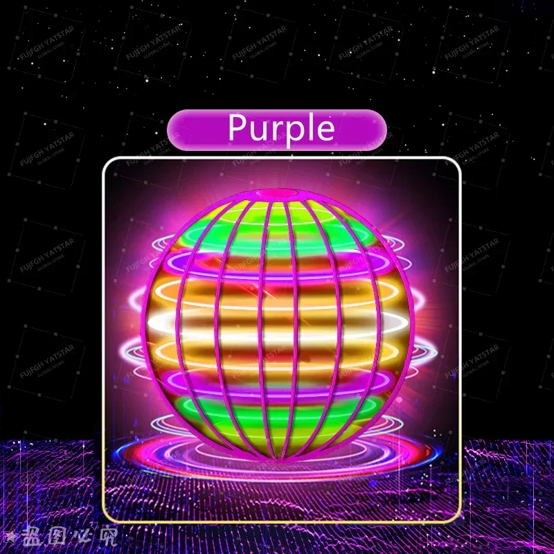 Globo cosmico LED a colori controllato a mano per bambini Flying Ball 360 ° Sfera di sospensione rotante adatta per giocattoli da interni ed esterni: Rosa