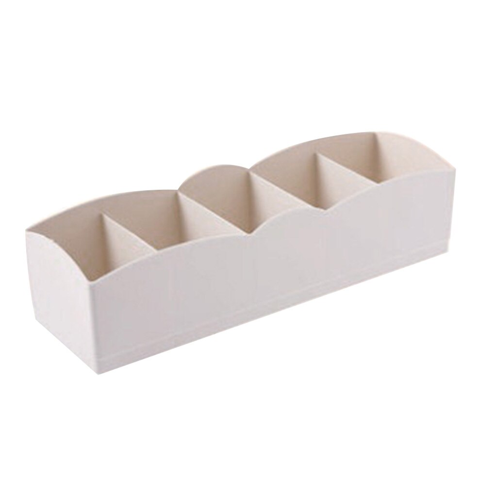 Caja de almacenamiento de artículos pequeños, caja de almacenamiento de 5 celdas de plástico para sujetar calcetines, organizador de cajones, divisor de cosméticos, accesorios para el hogar: NO.1