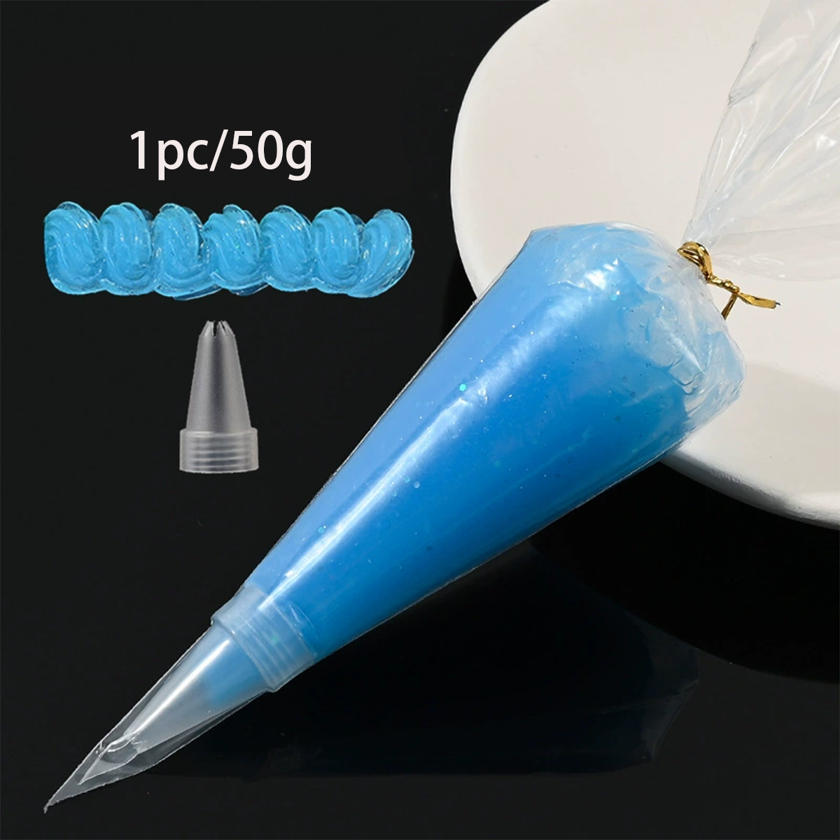 Colle gelée transparente 50g pour l'artisanat de bricolage | Colle crème simulée | Décoration de coque de téléphone, de fête, fournitures artistiques (Non-Toxi: GRIS