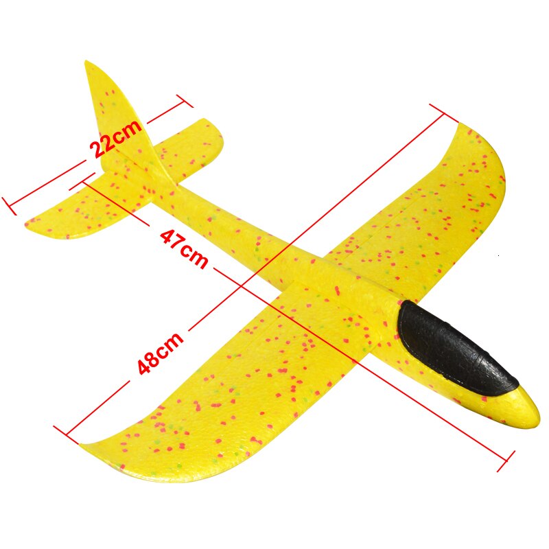 Epp Schuim Hand Gooien Vliegtuig Outdoor Lancering Zweefvliegtuig Vliegtuig Speelgoed Voor Kinderen Party Bag Vulstoffen Flying Zweefvliegtuig Vliegtuig Speelgoed 48Cm
