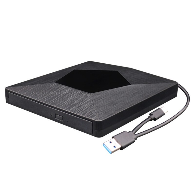 Unidad de disco USB 3,0 externo, lector de grabadora de CD DVD ultrafino de alta velocidad para ordenadores portátiles
