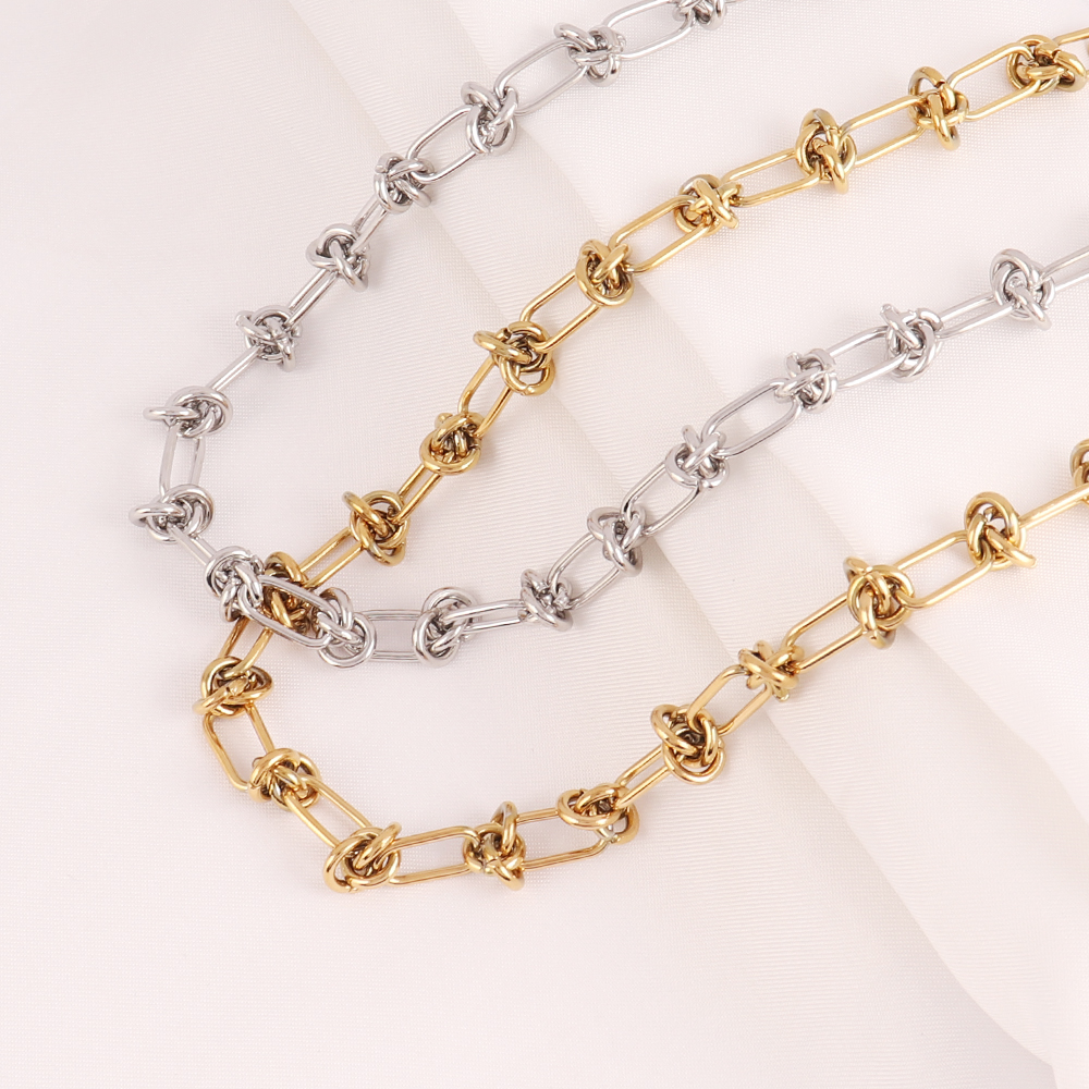 Goudkleurige Dikke Ketting Choker Ketting 316L Roestvrijstalen Halsketting Voor Dames Kettingen Mode Sieraden Feest
