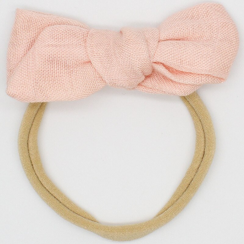 Baby Girl Headbands Newborn Headband Baby Headbands Nylon Infant Baby Bows Baby Girl Hair Accessories: Tender Pink-T