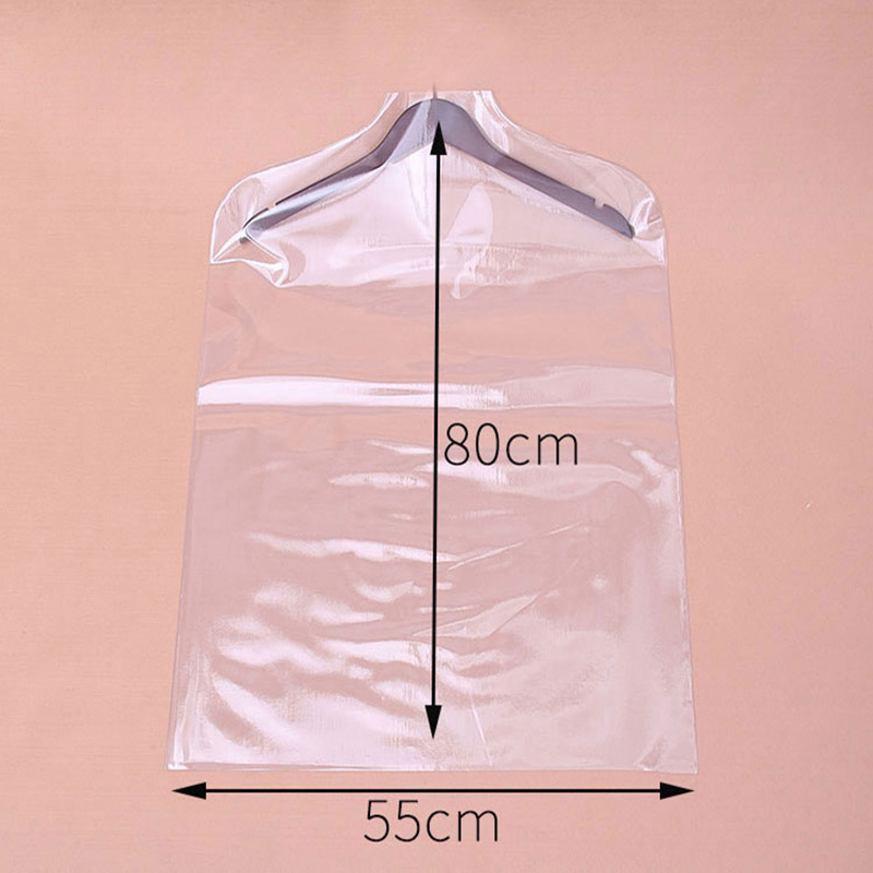 10pcs Clear PVC Covers for Clothes Garment Coat Jacket Shirt Suit Dust Moisture Proof Protection Bag: 55x80cm