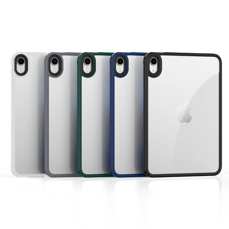 Voor iPad Mini 6 A17 Pro 2024 Case Luxe Ultra Dunne Schokbestendige TPU + Acryl Beschermende Clear Back Bumper Cover voor iPad Mini 7