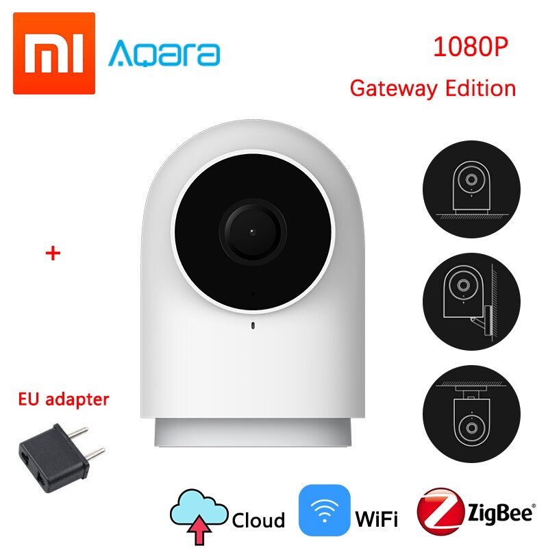 Xiaomi Aqara 1080P Smart Camera G2 Gateway Versie Zigbee Linkage IP Wifi Wireless Cloud Home Security Smart apparaten: add EU Plug