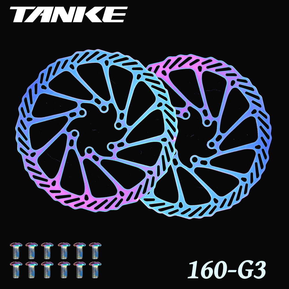 TANKE Bike Disc Brake 140 160 180 203 Rotors With Bolts Hydraulic Brake Road Mountain Bicycle MTB Oil Slick Rotor Bicycle Parts: Burgundy
