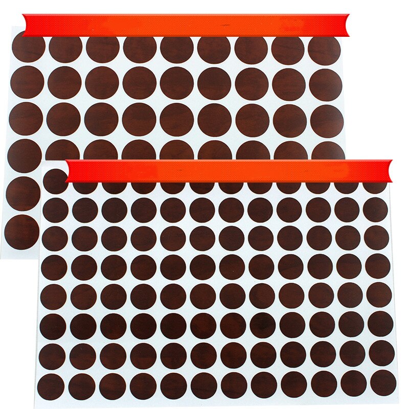 96Pcs/Sheet Pvc 15Mm Zelfklevende Decoratieve Films Meubels Schroef Cover Caps Stickers Hout Ambacht Bureau Kast ornament