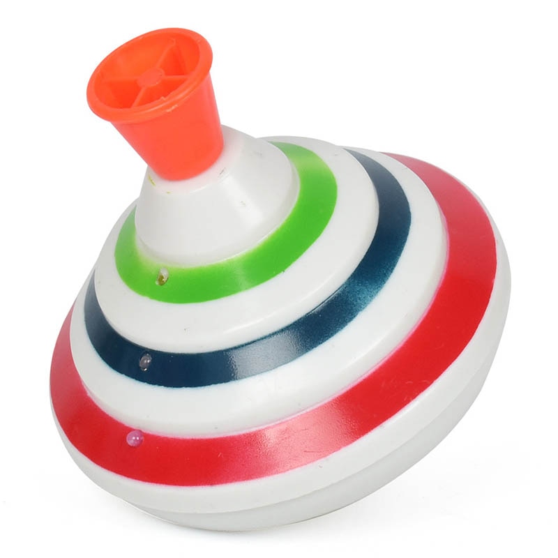 Giroscopio rotatorio clásico para niños, juguete Push-type, luz de Flash musical, giroscopio para niños YH-17