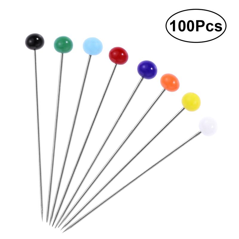 100Pcs Naaien Naald Pins Glas Nietstiften Patchwork Naaien Pinnen Naalden Voor Diy Naaien Ambachten Naaien Dressmaking Quilten Pins: Default Title