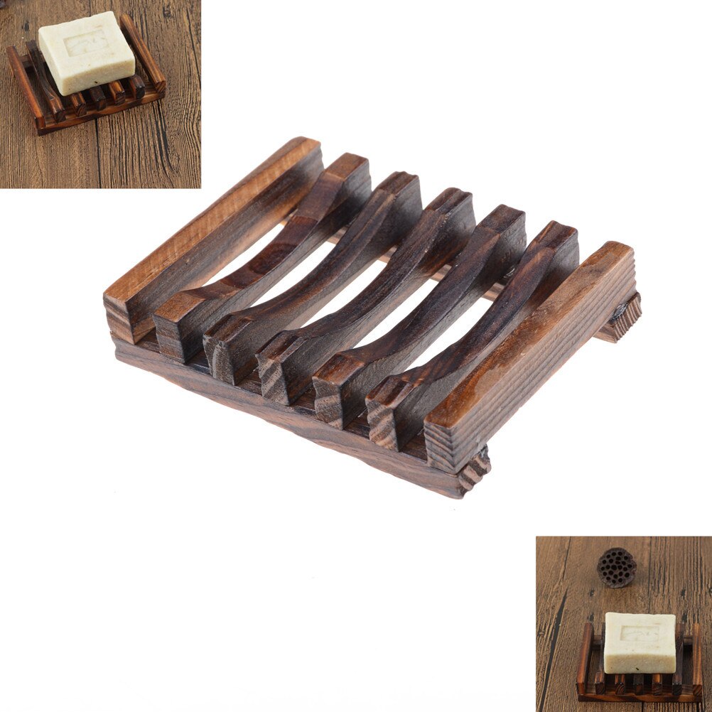 12Styles Natural Carbide Wood Soap Dish Wooden Soap Container Travel Wood Soap Box Shower Plate Bathroom Soap Holder