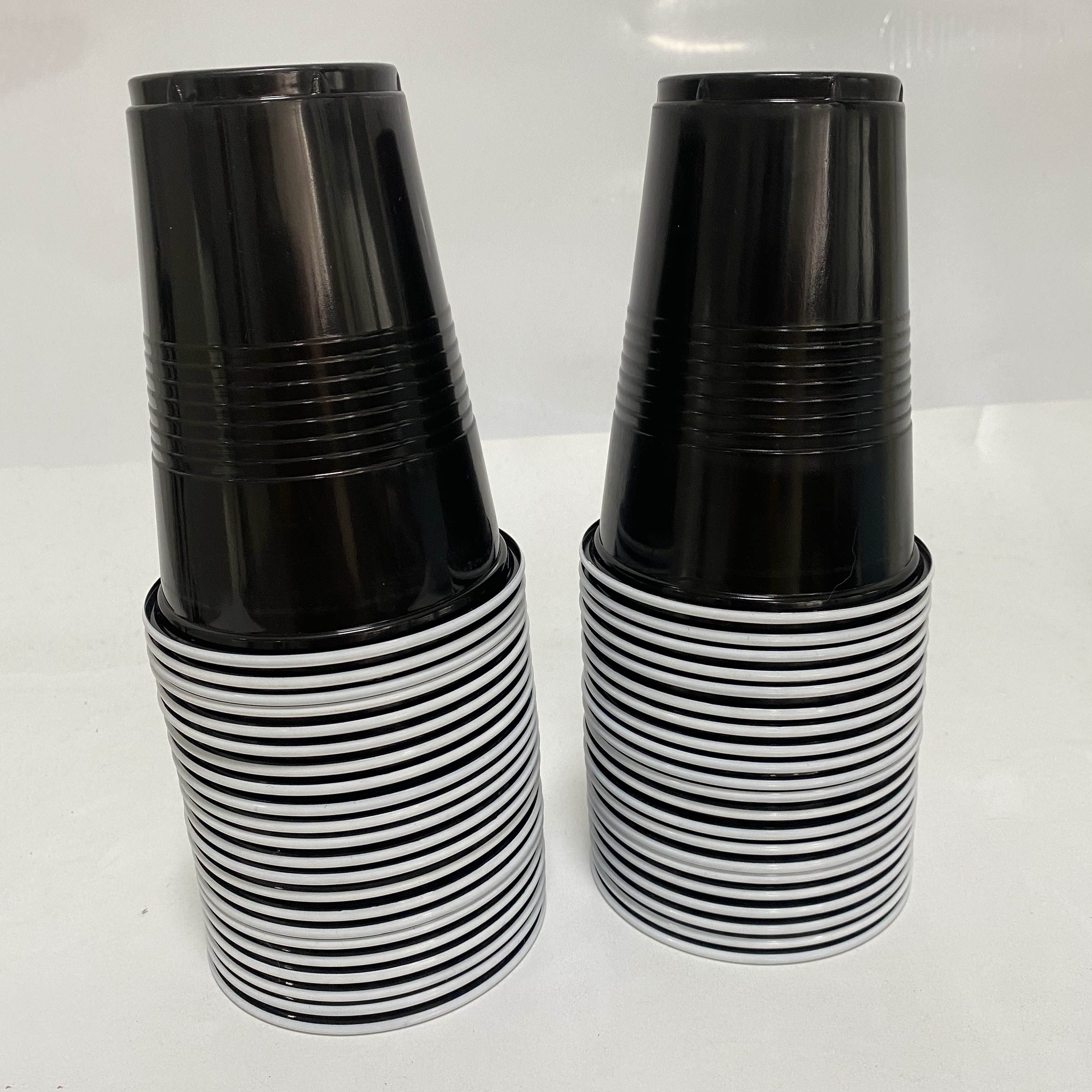 50PCS 16oz/500ml Plastic Party Cups Disposable Plastic Cup Set Beer Pong Game Drinks, Wedding Birthday Party Disposable Cup Set: Red