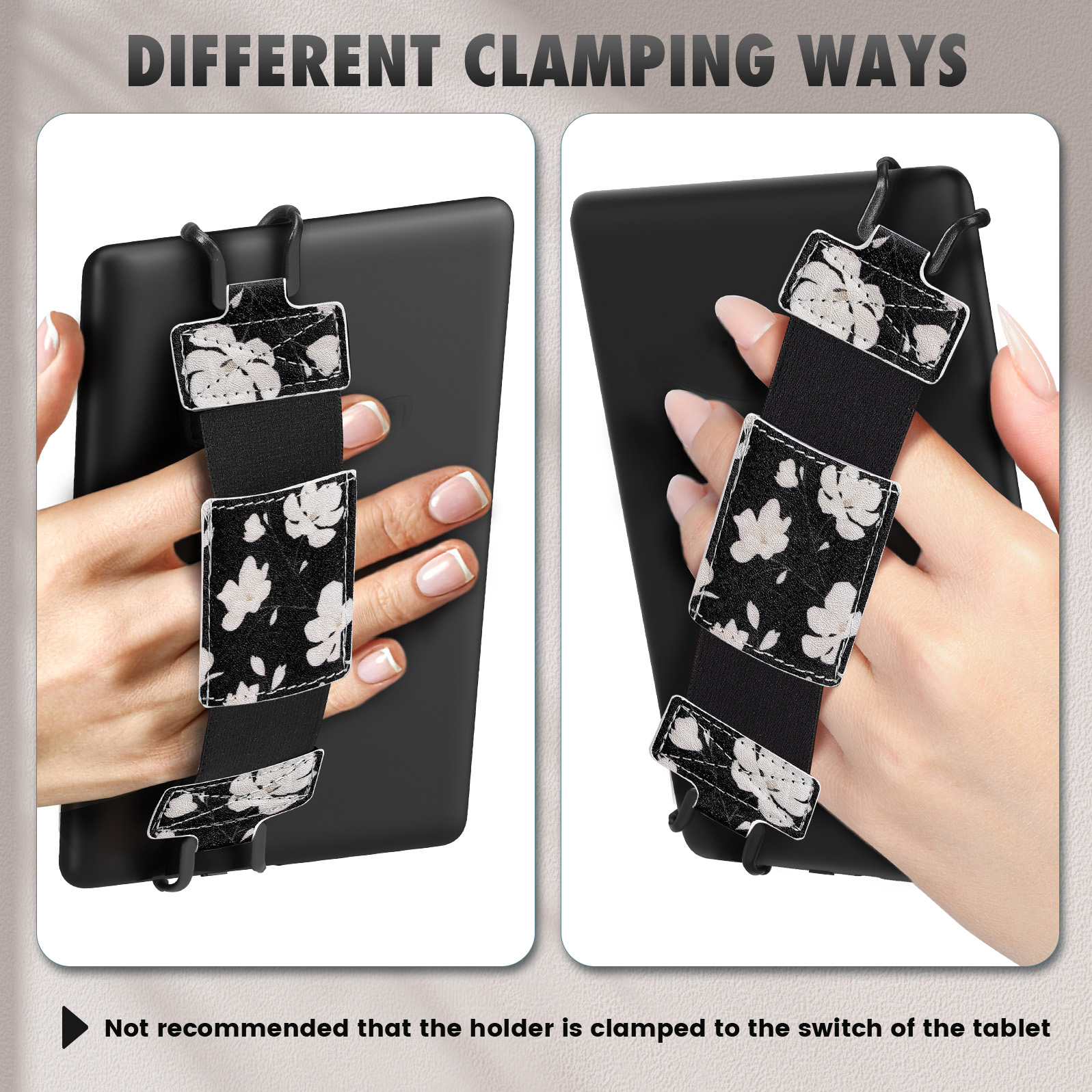 Blød håndrem til 6-8 " kindle e-readers fire tablet kindle/kobo/kindle e-bog tablet, sort høj elastisk alsidig håndrem: Gul