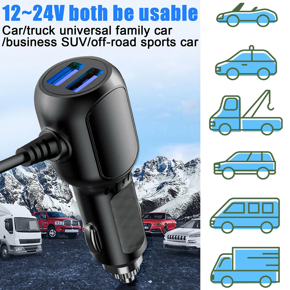 3- tipos de cabo de carregamento dash cam carregador de carro mini cabo usb micro usb fonte de alimentação 12-24v carregador de carro para câmera dvr gps: CINZA