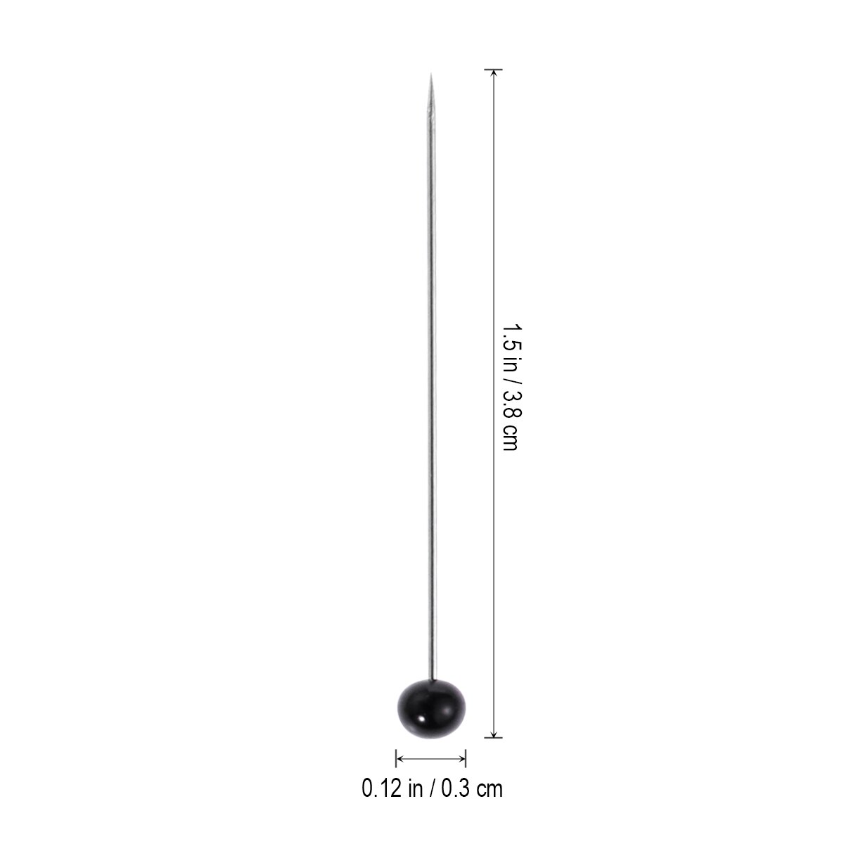 250 Uds de alfileres de cabeza Multicolor de Pin para manualidades de costura hágalo usted mismo (4mm CABEZA + 34mm)
