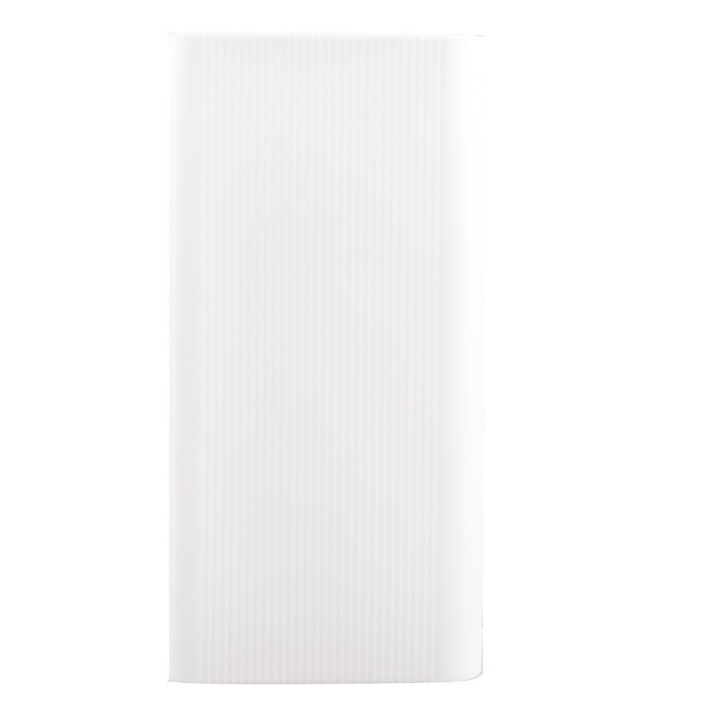 Couverture Silicone housse de protection Portable 20000mAh batterie externe housse de protection pour Xiaomi couverture de banque d'alimentation: White