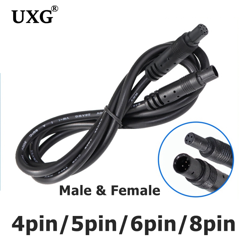 4pin 5pin 6pin 8pin Male To Female Extension Connector Cables Cord for Car DVR Camera HD Monitor Vehicle Rear View Camera Wire