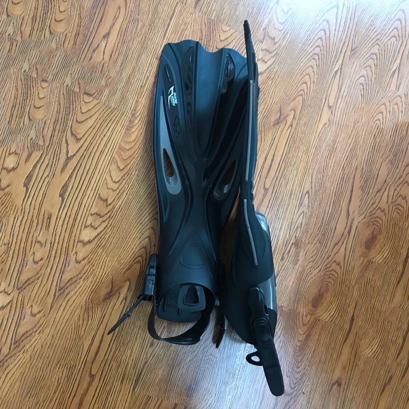 KEEP DIVING Open Heel Scuba Diving Long Fins Adjustable Snorkeling Swim Flippers Special For Diving Boots Shoes Gear(XL)