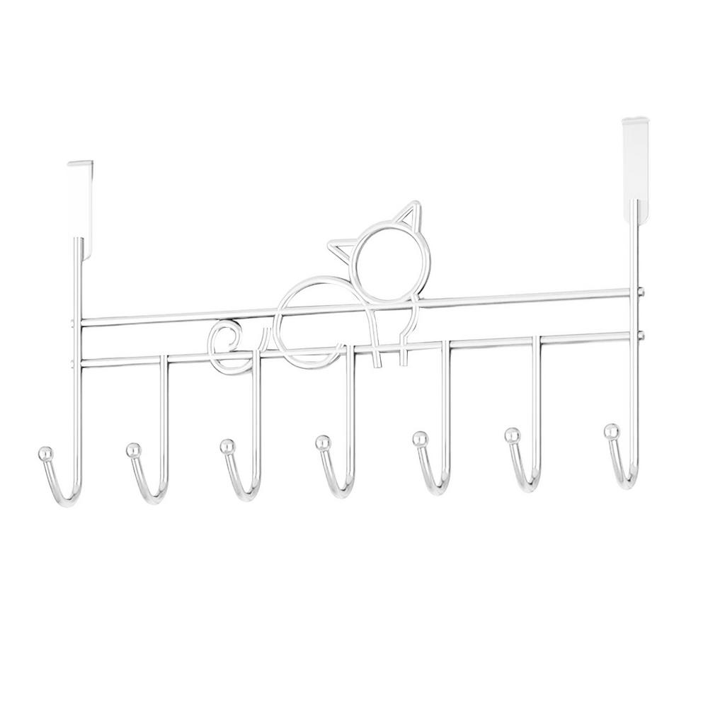 Hooks Over The Door Home Bathroom Organizer Rack Clothes Coat Hat Towel Hanger Bathroom Kitchen Accessories Holder Door Hang: Yellow