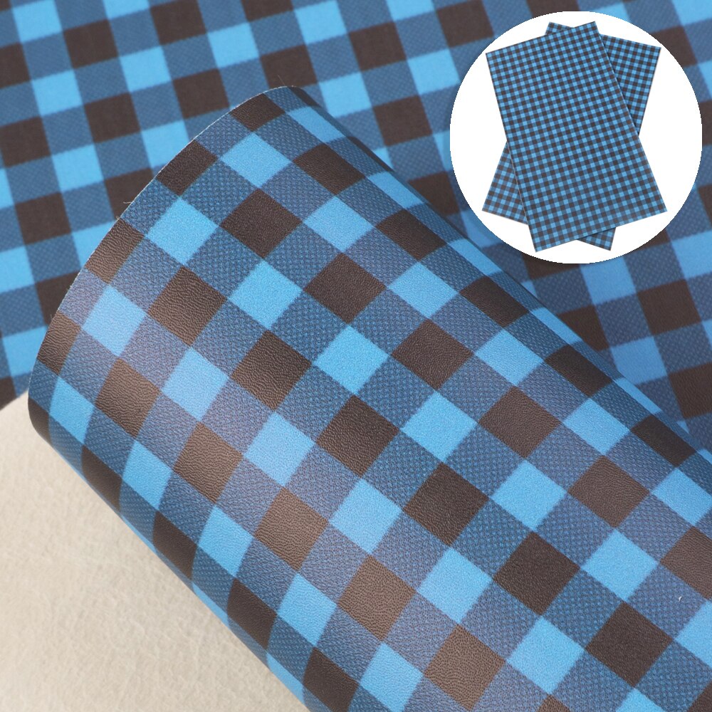 David tilbehør 20*33cm plaid glat imiteret læder stof til sløjfer syntetisk læder gør-det-selv håndlavede materialer ,1 yc 11255: 1073363046