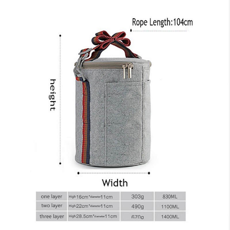 Termo termo fiambrera japonesa de acero inoxidable Bento caja para comida sopa contenedor almacenamiento portátil Picnic Camping con bolsa